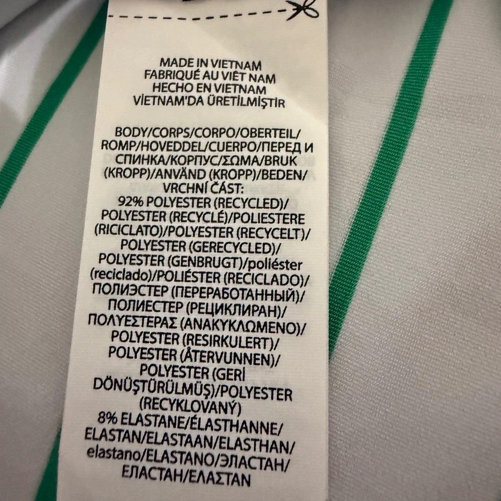Polo Ralph Lauren Performance Men XL White Green Striped Short Sleeve Polo Shirt